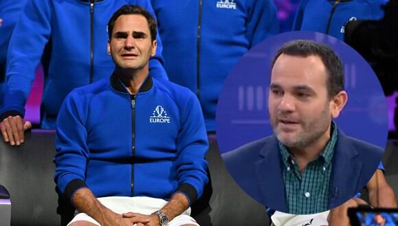 Coki Gonzáles demostró toda su admiración por el tenista Roger Federer. Foto: Composición.