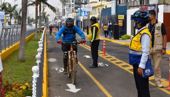 La ciclovía se inicia en la primera cuadra de la Av. Chorrillos (límite con Barranco) y culmina en el Malecón Grau, en la subida al Morro Solar. (Foto: Municipalidad de Chorrillos)