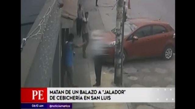 Crimen ocurrió frente a una cebichería en la avenida Rosa Toro, en San Luis. (Foto: Captura/América Noticias)