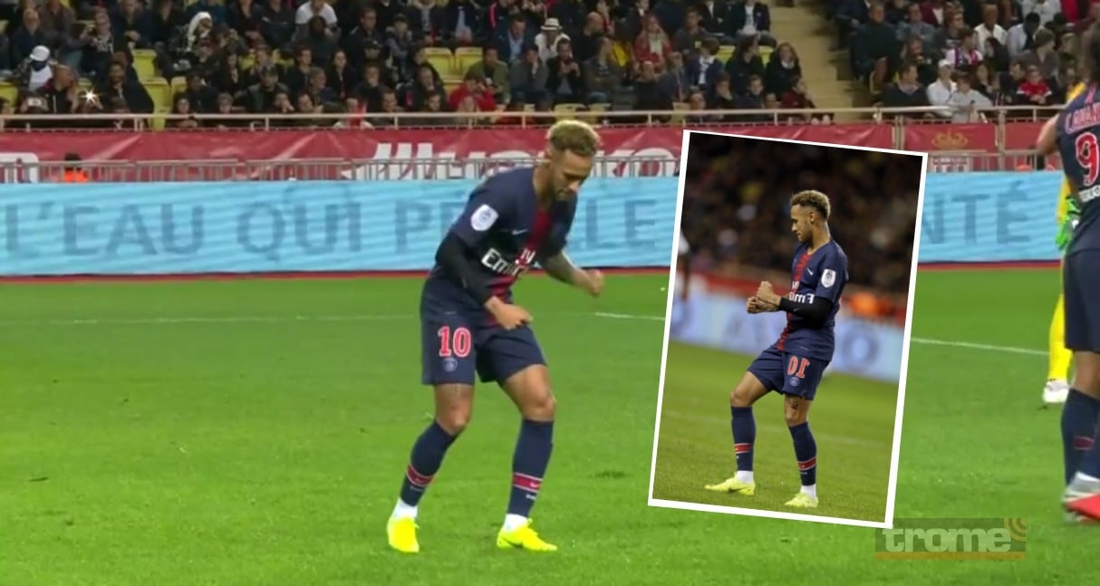 Neymar anota el cuarto gol de PSG y regala este curioso baile.