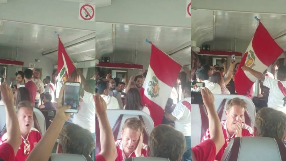 Rusia 2018: Hinchas peruanos y daneses viajaron en el mismo tren y esto fue lo que sucedió