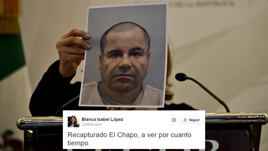 Usuarios de Twitter celebraron captura de ‘El Chapo’ Guzmán. Sin embargo, otros comentaron que podría volver a escapar. Composición: Trome