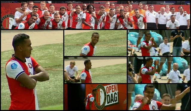 Renato Tapia posó como galán, rompió el protocolo de ceremonia del Feyenoord y desató la locura de hinchas