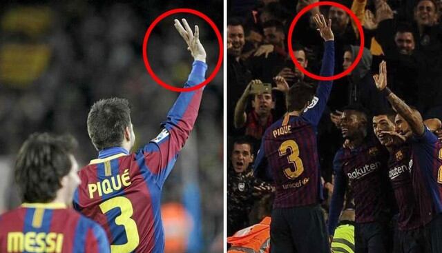 Gerard Piqué volvió a burlarse con este gesto tras la goleada a Real Madrid. (Fotos: Agencias)