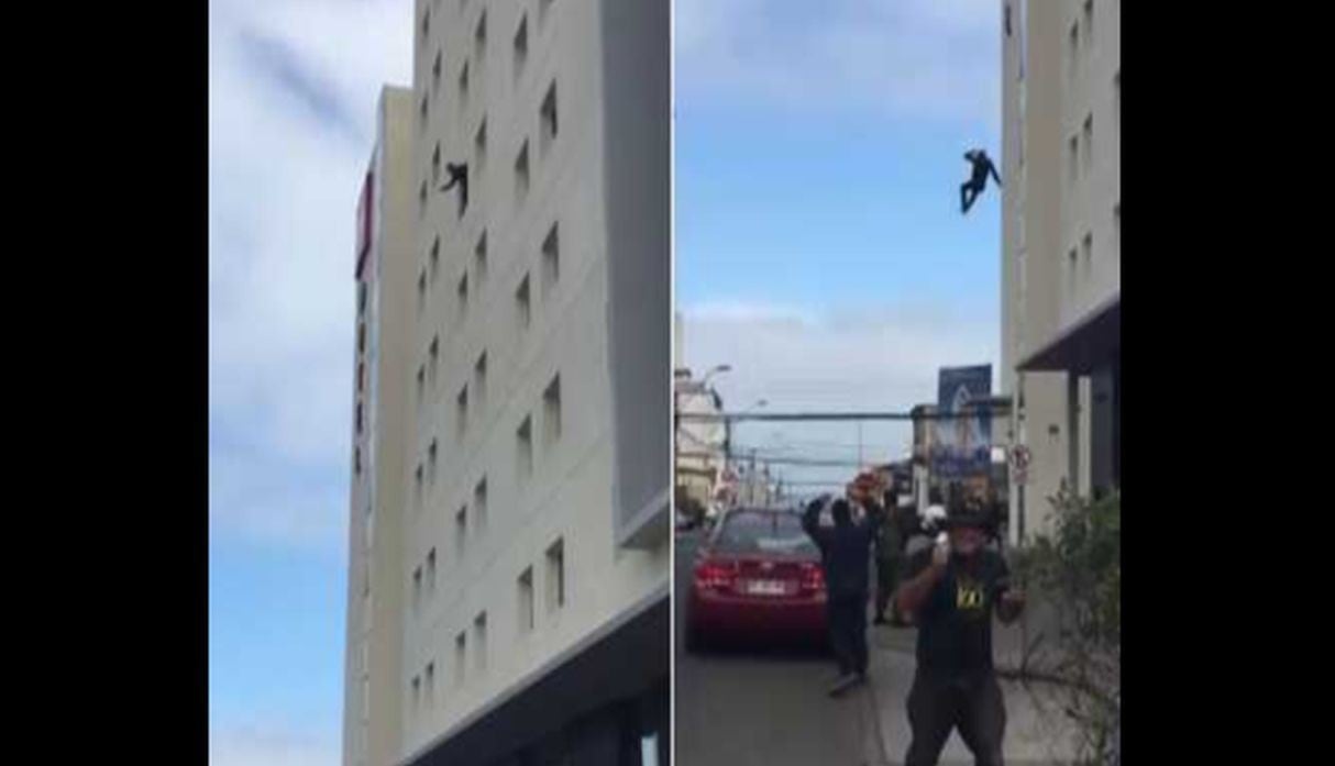 Ecuatoriano se suicidó en hotel de Chile. (Capturas: YouTube)