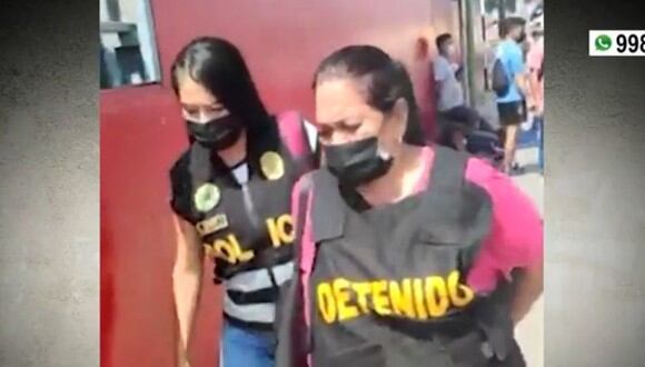 Ciudadana venezolana fue detenida en Santa Anita tras ser acusada de extorsión. (Captura: América Noticias)