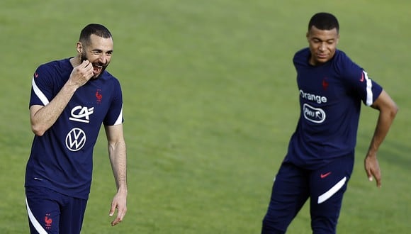 Benzema y Mbappé fueron convocados para las Eliminatorias para la selección de Francia. (Foto: EFE)