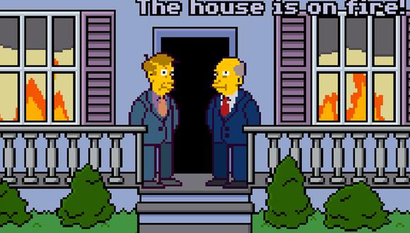 Crean videojuego interactivo basado en escena icónica de los Simpson. | Foto: Twitter