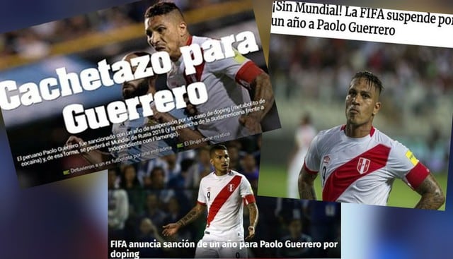 Paolo Guerrero: Prensa internacional reacciona ante suspensión de la FIFA