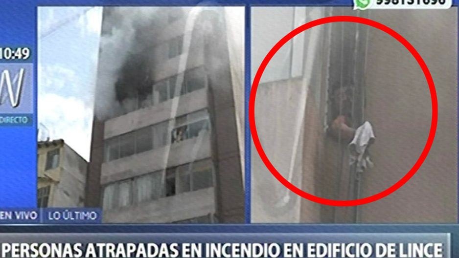 Lince: Personas quedan atrapadas en incendio de edificio