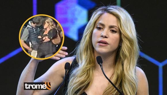 Shakira y su reacción tras beso de Piqué con nueva novia. Foto: AFP