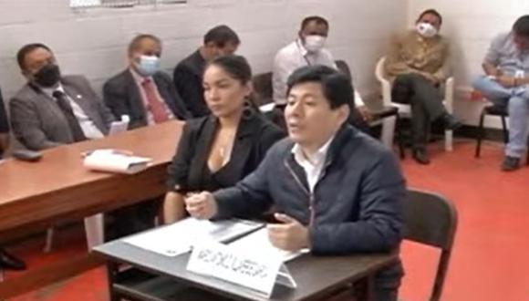 Zamir Villaverde también declaró desde en penal Ancón I ante la Comisión de Fiscalización del Congreso sobre un supuesto fraude. (Congreso TV)