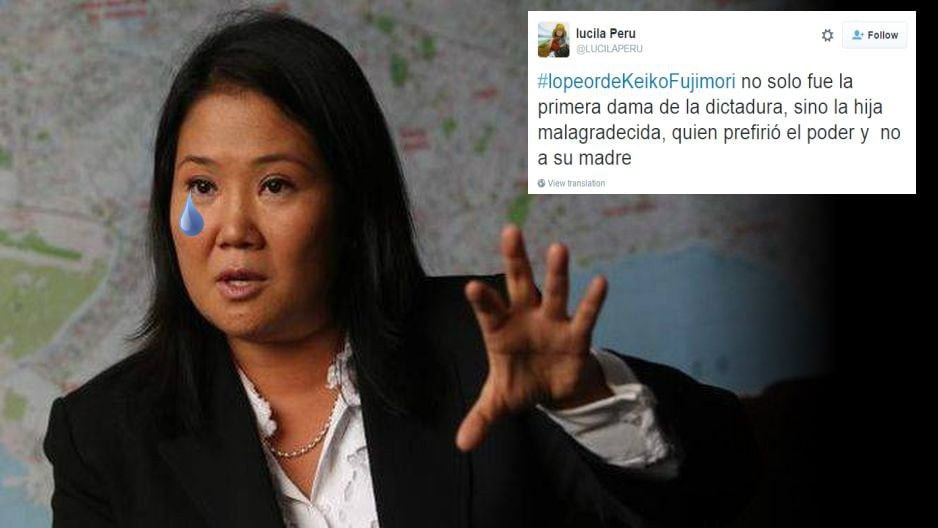 Keiko Fujimori, blanco de críticas con #lopeordeKeikoFujimori en Twitter (Foto: USI/Twitter)