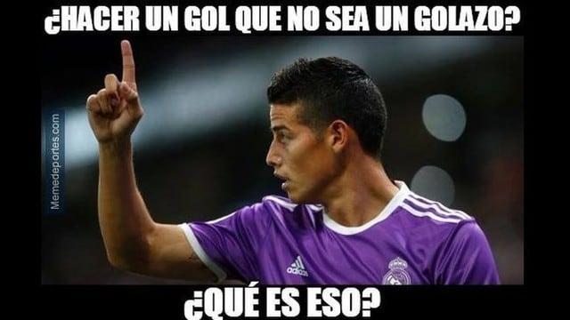 Aquí los jocosos memes para Real Madrid y James Rodríguez luego del triunfo ante Espanyol por la Liga Santander