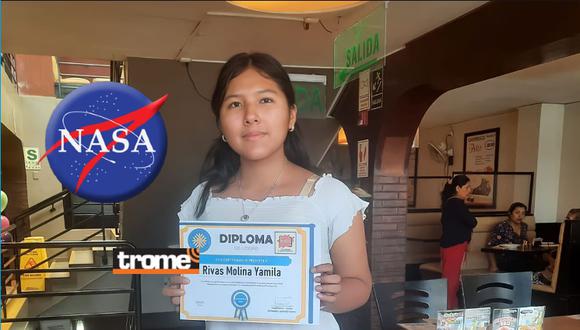 Yamila es una de las tripulantes peruanas elegida para ir a la sede de la NASA. Por su desempeño académico estudia en uno de los COAR (Colegio de Alto Rendimiento), escuela pública. (She is / Compos. Isabel Medina / Trome).