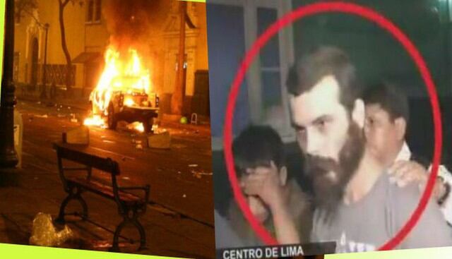 Patricio Cardama Febres fue indicado como la persona que incendió patrullero.