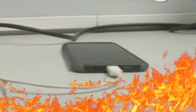 El móvil explosionó sobre una ruma de ropa. Fotos: TV Perú