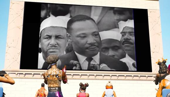 Crean en Fortnite evento inspirado en la figura de Martin Luther King. | Foto: Captura