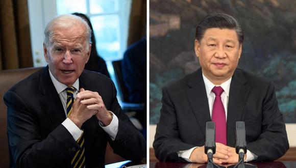 Xi Jinping y Joe Biden se reunirán el lunes en una reunión virtual. (Foto: Nicholas Kamm / World Economic Forum (WEF) / AFP)