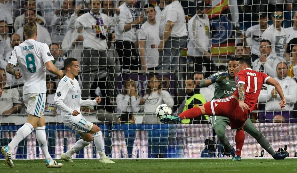 James Rodríguez y el gol que no debió fallar nunca en Real Madrid vs Bayern Múnich por Champions League