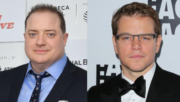 Brendan Fraser y Matt Damon son grandes amigos dentro de la industria cinematográfica. (Foto: AFP | Getty)