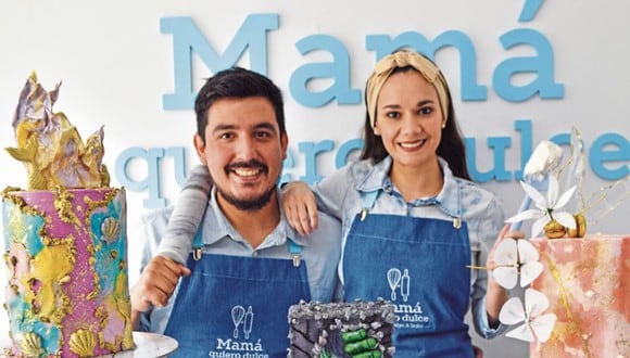 Claudia Morales y Renato Pereyra fundaron 'Mamá quiero dulce'. (Foto: Trome)
