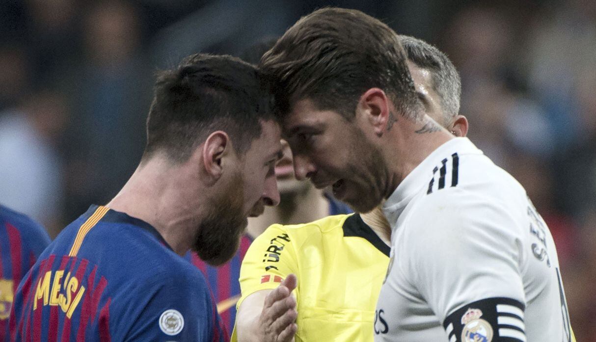 Sergio Ramos aplicó manotazo a Lionel Messi en Real Madrid vs Barcelona por Liga Santander