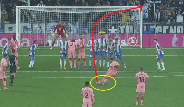 Lionel Messi anotó este GOLAZO de tiro libre en Barcelona vs Espanyol por Liga Santander VIDEO