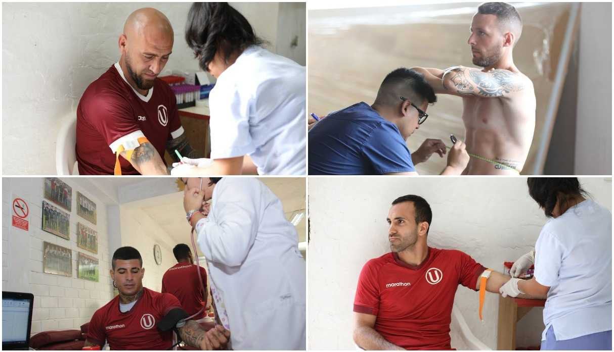 Los jugadores de Universitario pasaron por exámenes médicos en Campo Mar (Foto: @Universitario).