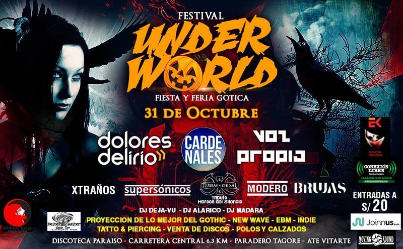 Este 31 de octubre se llevará a cabo el Festival y Feria Underworld, evento en el que se presentará todo lo relacionado con la cultura gótica mundial.