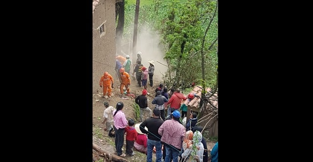 Dos niños murieron tras la caída de una pared de adobe en Huamachuco.