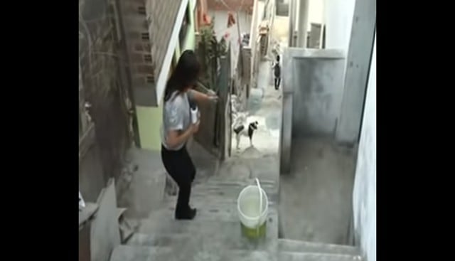 Mujer muere al resbalarse de escalera en SJL. Foto: Captura de pantalla de Buenos Días Perú