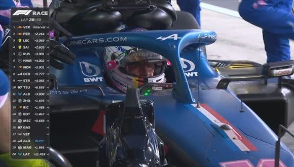 Fernando Alonso no pudo culminar su última carrera con Alpine. (Foto: Captura)