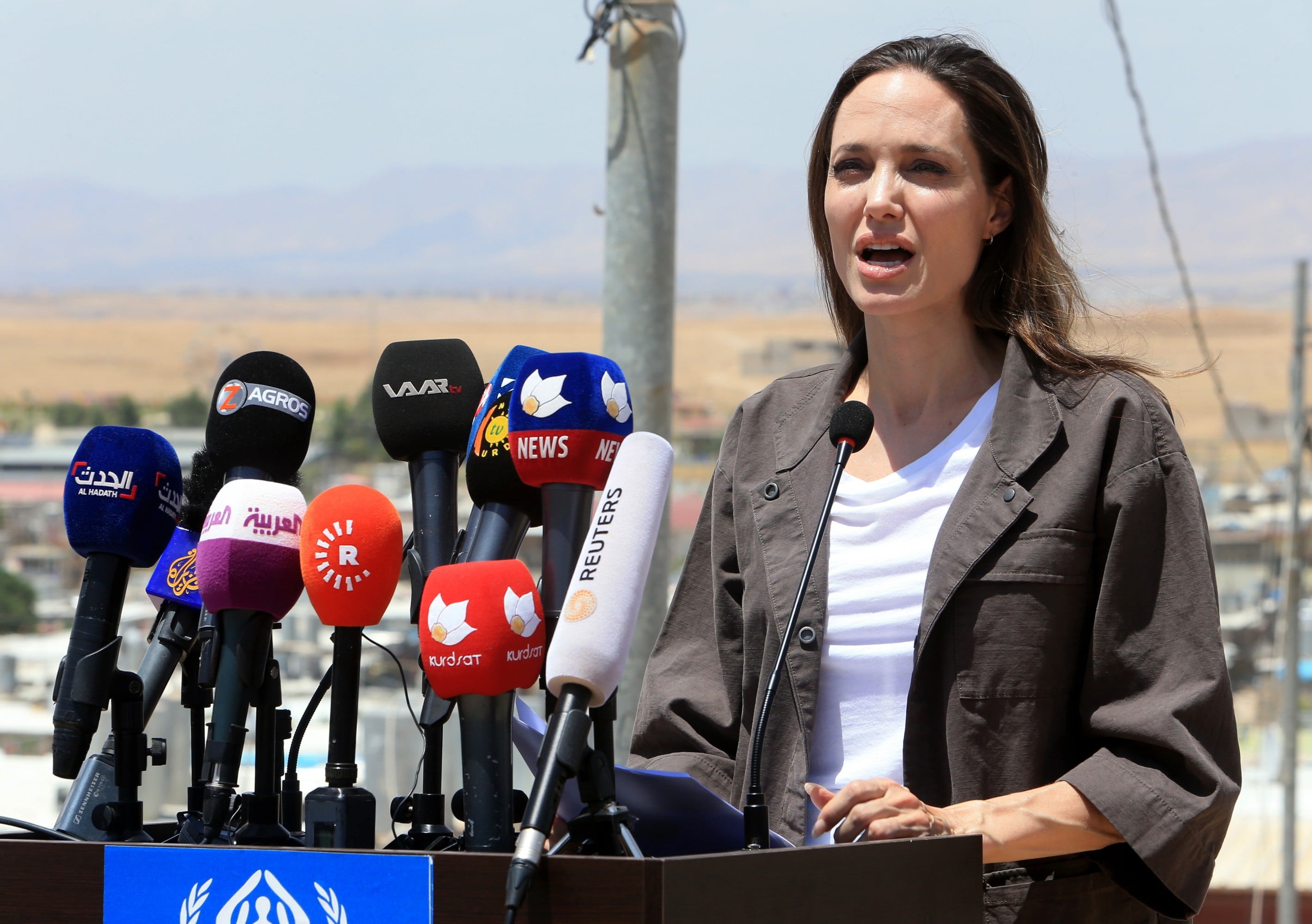 La actriz Angelina Jolie se encuentra en Lima para poder vivir en en carne propia situación de venezolanos en nuestro país.  (Foto: AFP)