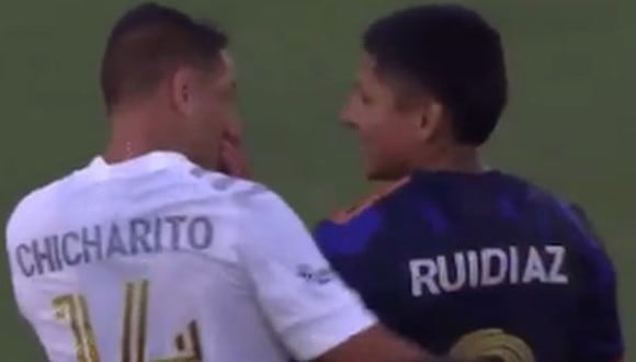 Ruidíaz y 'Chicharito' Hernández se vieron las caras en partido de la MLS. (Captura: MLS)
