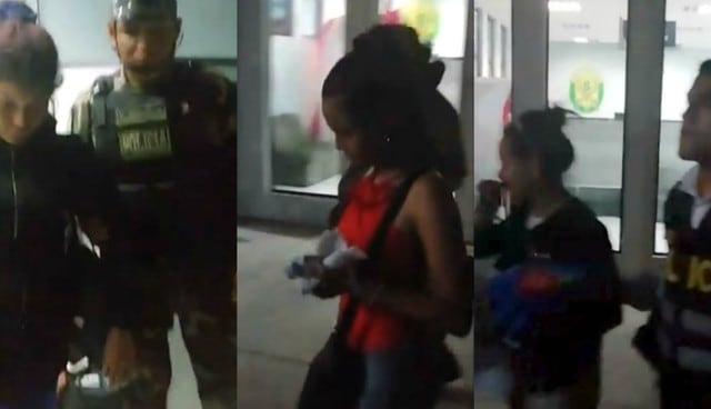 Caen 'Las chamas del Norte', seis venezolanas que traficaban con orina de embarazadas. Foto: Captura de pantalla de video de Facebook | Delincuencia Cero Tumbes