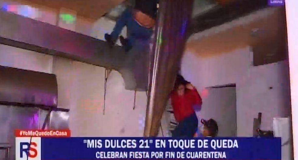 Los asistentes a una fiesta de 21 años en plena cuarentena intentaron escapar por el techo. (Reporte Semanal)