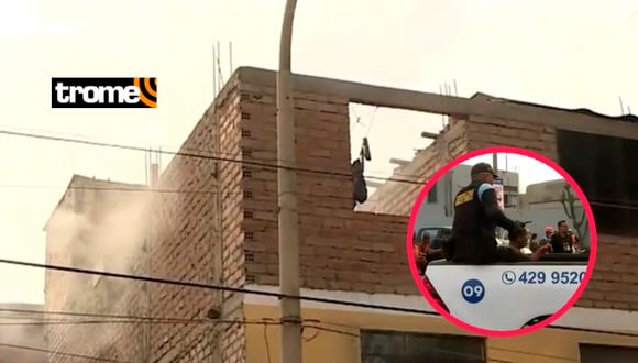 Balón de gas explota en interior de vivienda del Callao. Foto: Captura América TV.