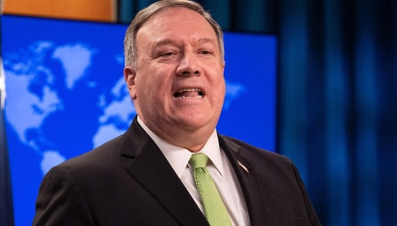 El Secretario de Estado de Estados Unidos, Mike Pompeo, dijo que conversó con el canciller peruano Gustavo-Meza Cuadra y se comprometió a continuar la ayuda a nuestro país para luchar contra la pandemia del coronavirus. (Foto: AFP/NICHOLAS KAMM)