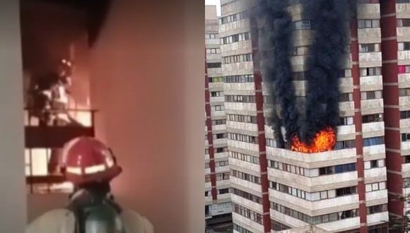 Incendio afectó edificio residencial en Jesús María. (Foto: ATV/Andina)