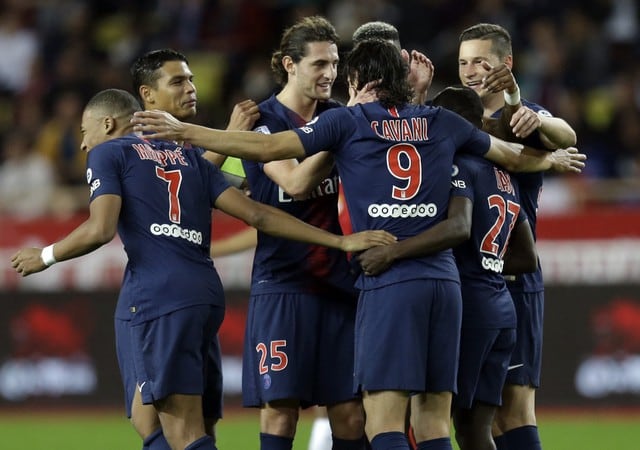 Edinson Cavani anota dos goles en el inicio del PSG vs AS Mónaco.