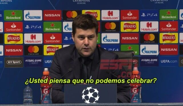 Mauricio Pochettino se molestó al ser cuestionado por su celebración tras el final del Tottenham vs Manchester City