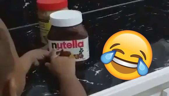 Un video viral protagonizado por un pequeño que ama la Nutella te robará más de una carcajada. | Crédito: @shakirahwrites / Twitter.