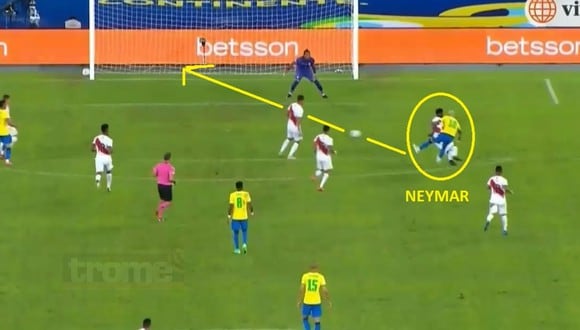 Neymar intratable en el Perú vs Brasil (Captura)