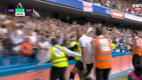 Harry Kane puso el 2-2 para el Tottenham vs. Chelsea. (Foto: captura ESPN)