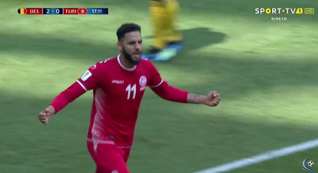 Dylan Bronn anotó el gol  de Túnez por el Mundial Rusia 2018
