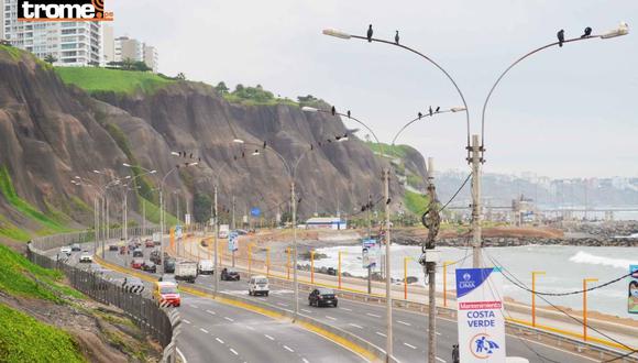 La costa verde, importante vía de Lima Metropolitana podría ser cerrada.  (GEC)