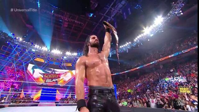 Seth Rollins logró una gran victoria en WWE SummerSlam. (Captura Fox Action)