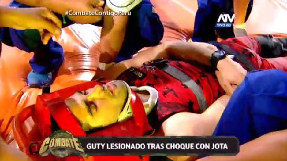 Guty Carrera sufrió accidente en 'Combate'.