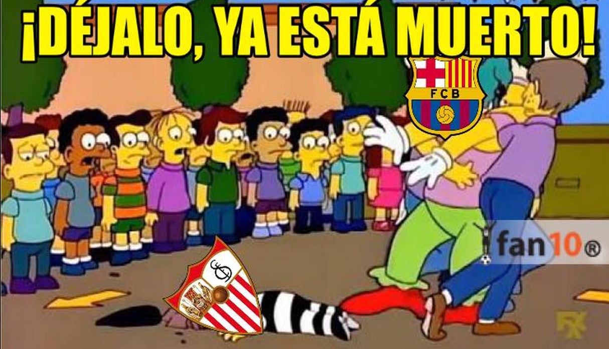 Memes Barcelona vs Sevilla. (Fotos: Facebook)